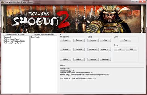 Total War: Shogun 2 Mod Manager download.